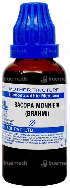 Sbl Bacopa Monnieri Brahmi Q Mother Tincture 30Ml